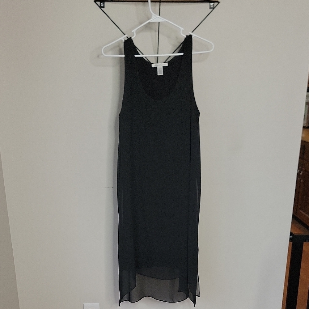 Kenneth Cole Black Sleeveless Sheer Overlay Dress Size 12